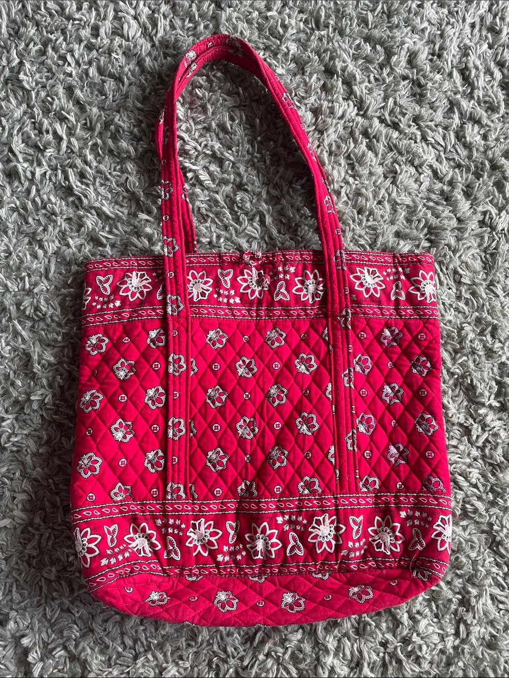 Good/Excellent Condition [READ] Vera Bradley Red Bandana Large Tote Bag Vintage